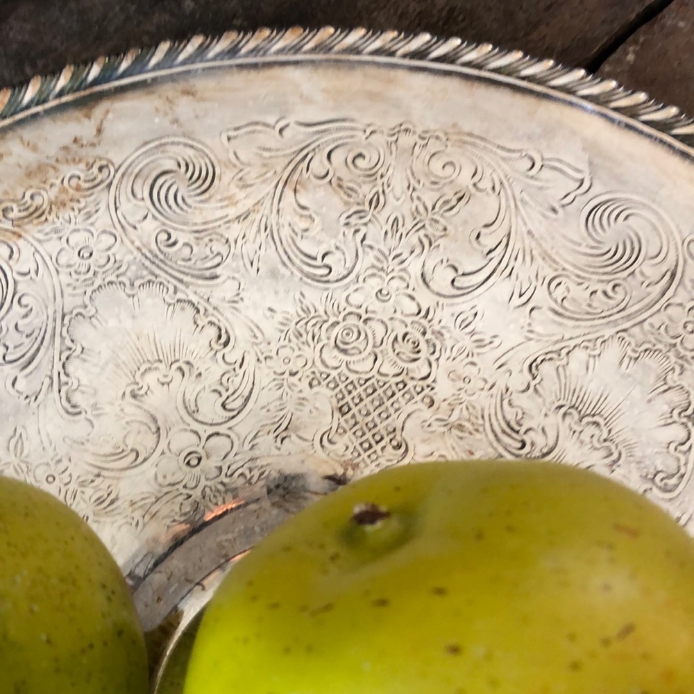 Silver plated round tray - Picture 3 of 5